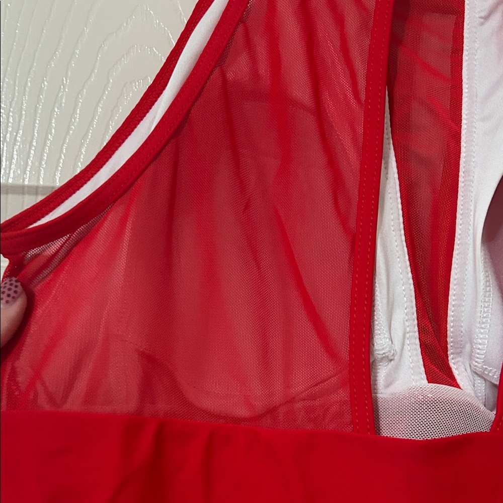 Red One Piece Swimsuit - Picture 5 of 6
